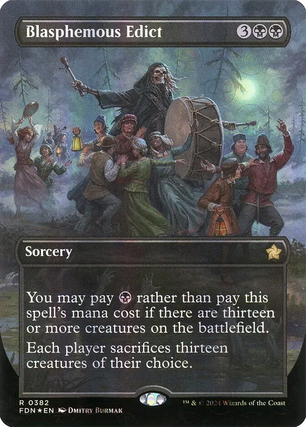 Blasphemous Edict (Borderless) (Mana Foil)