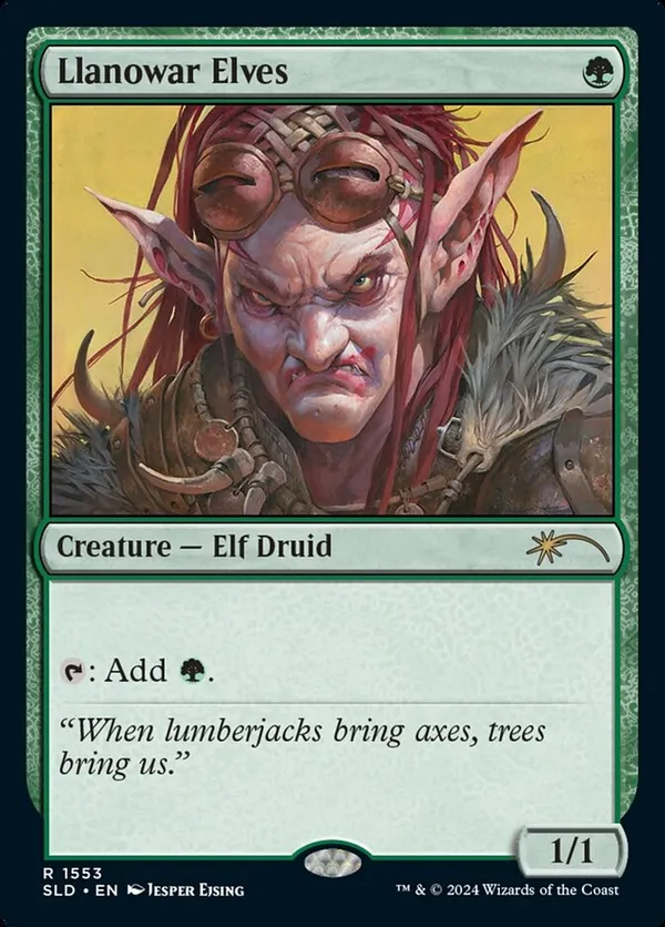 Llanowar Elves (1553) (Rainbow Foil)