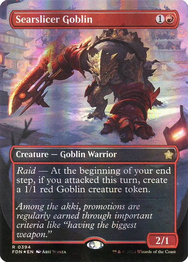 Searslicer Goblin (Borderless) (Mana Foil)