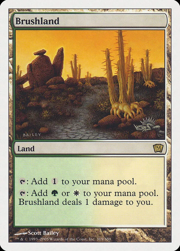 低木林地/Brushland  9ED英語foil Brushland • 9th Edition (9ED) #319