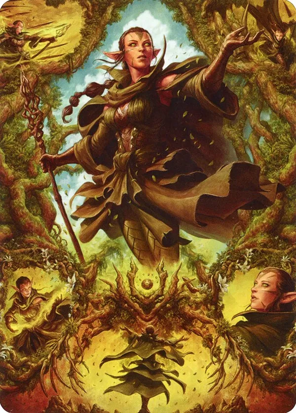 Nissa of Shadowed Boughs 2 Art Card (Gold-Stamped Signature)