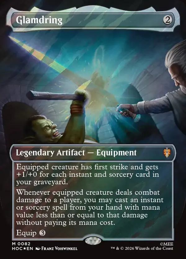 MTG Glamdring 拡張版 foil Glamdring (Borderless) (Surge Foil) • The Hobbit: Eternal-Legal