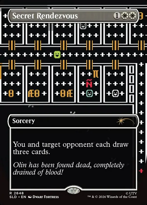 mtg final fantasy secret rendezvous [219] [Barrett] [FINAL FANTASY: Commander] [Foil]  Face to Face Games You and target opponent each draw three cards MTG and FF7 crossover with