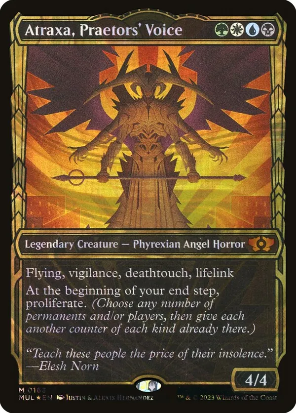 Atraxa, Praetors' Voice (Halo Foil) • March of the Machine