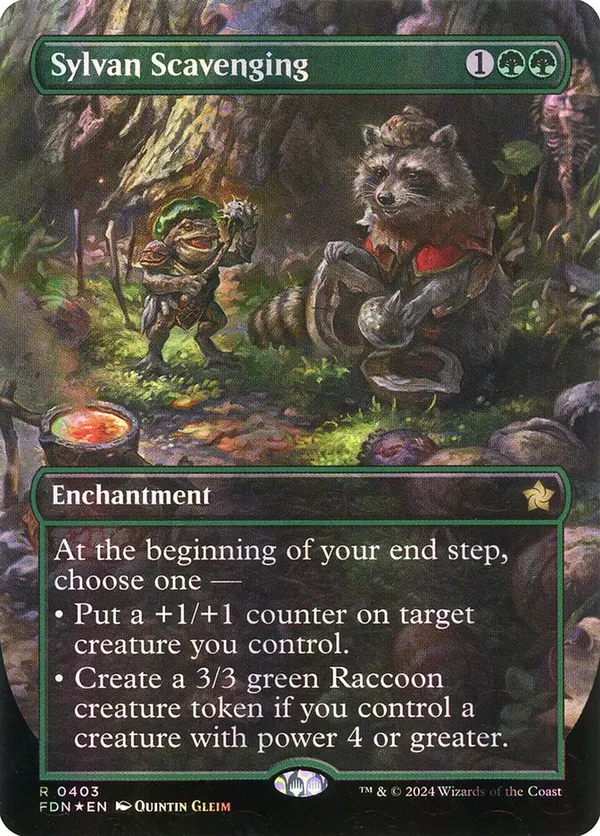 Sylvan Scavenging (Borderless) (Mana Foil)