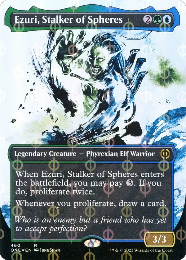 Ezuri, Stalker of Spheres (Showcase) (Step-And-Complete Foil)
