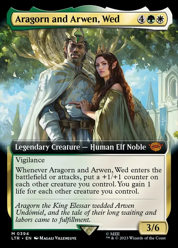 Aragorn and Arwen, Wed (Extended Art)