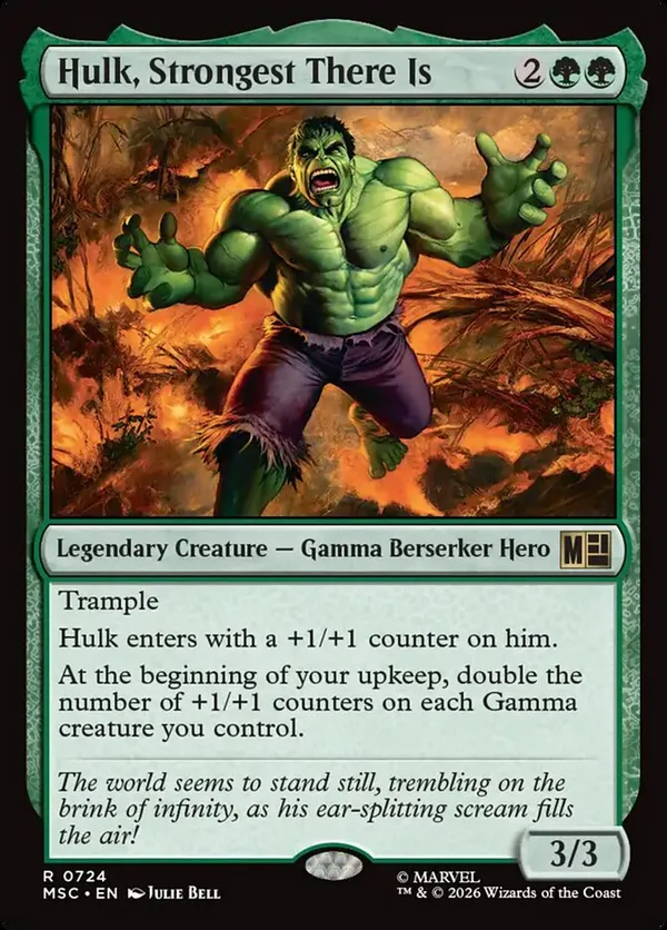 Hulk, Brutal Brawler • Commander: Marvel Super Heroes (MSC) #833
