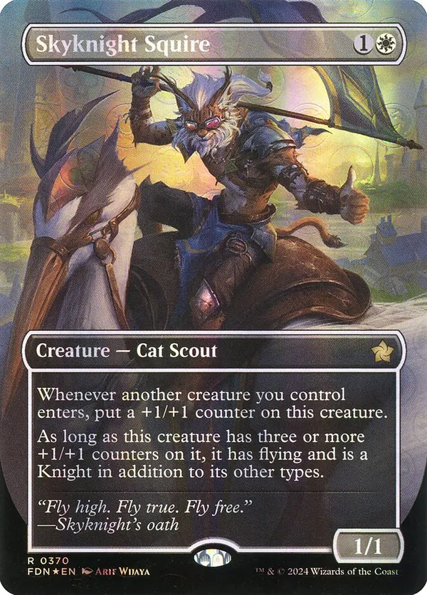 Skyknight Squire (Borderless) (Mana Foil)