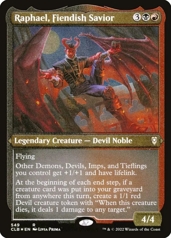 Raphael, Fiendish Savior (Etched Foil)
