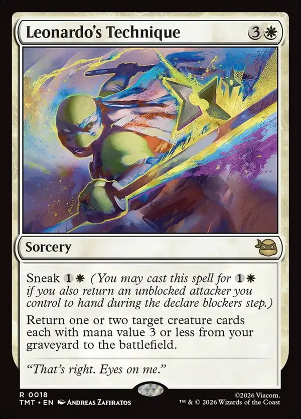 Leonardo, Cutting Edge (Showcase) (Fracture Foil) • Teenage Mutant