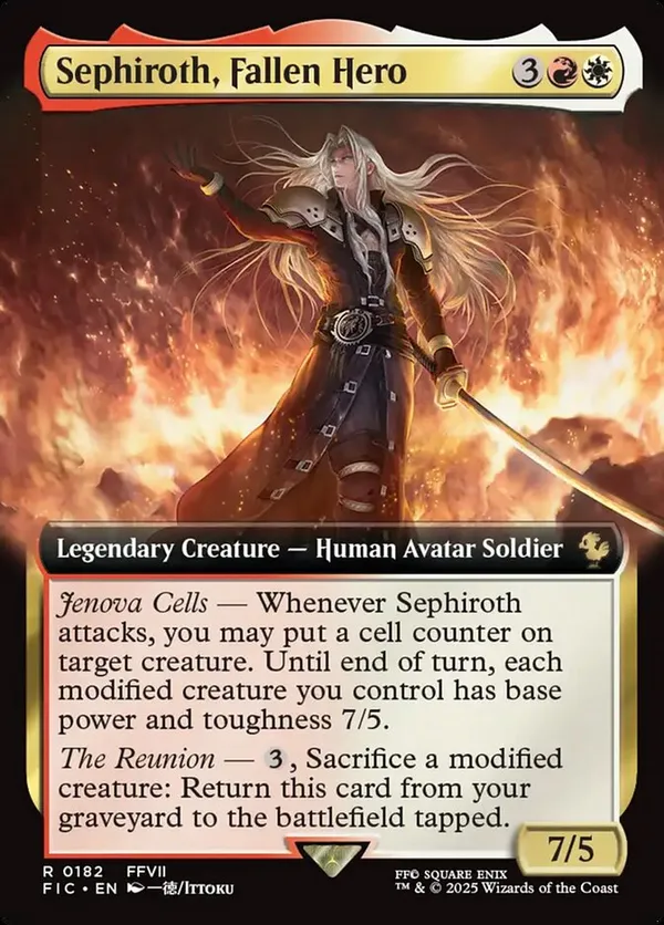 マジック：ザ・ギャザリング 落ちた英雄、セフィロス　拡張　foil Sephiroth, Fallen Hero (Extended Art) • Commander: Final Fantasy