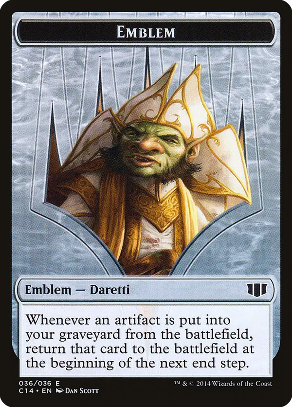 Emblem - Daretti, Scrap Savant // Tuktuk the Returned Token
