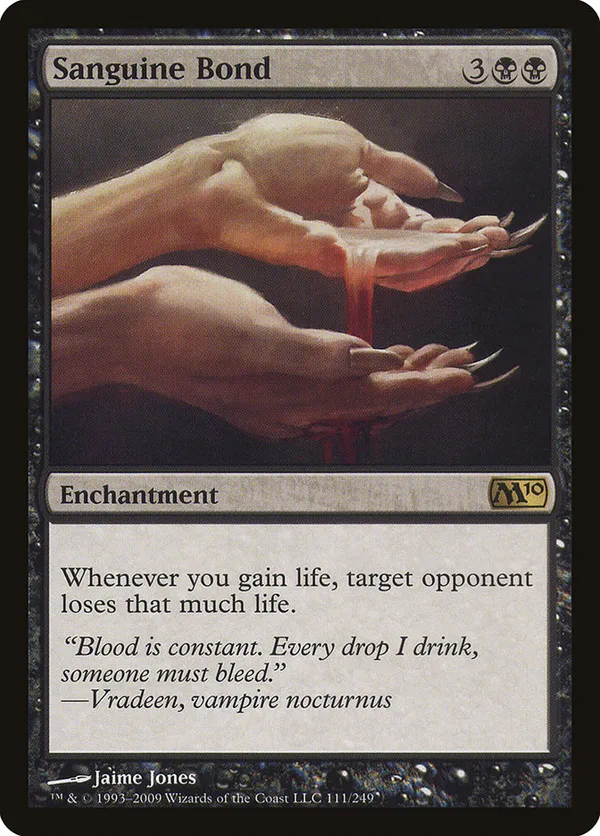 thumbnail image 2 of Sanguine Bond Style Custom Playtest Card - Black Enchantment For EDH 2 of 6