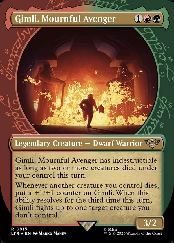 Gimli, Mournful Avenger (Showcase) (Surge Foil)