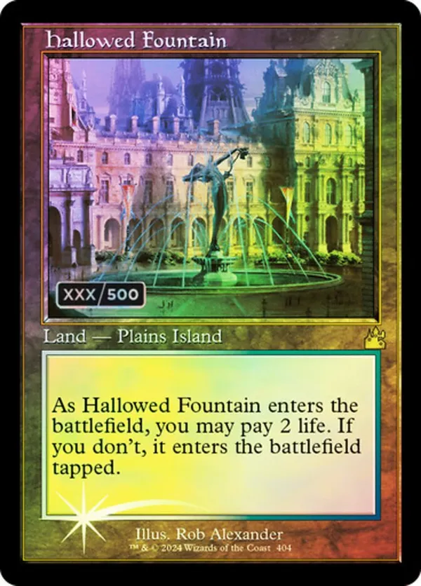 Hallowed Fountain (Retro Frame) (Serial Numbered)
