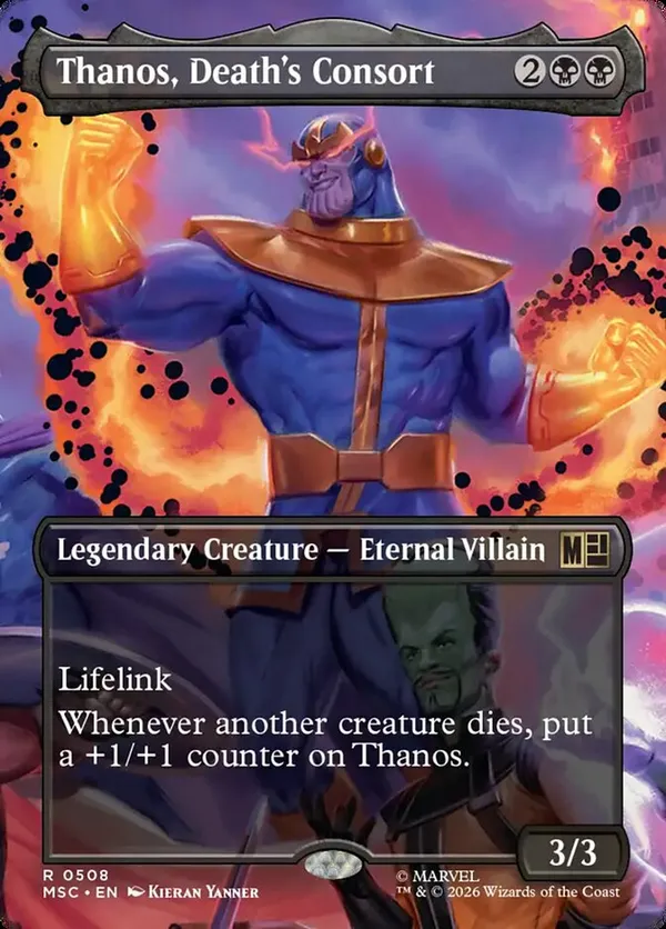 MTG Thanos コマンダー・プロテクター　メタリック　値段相談可 Thanos, Death's Consort (Extended Art) • Commander: Marvel Super