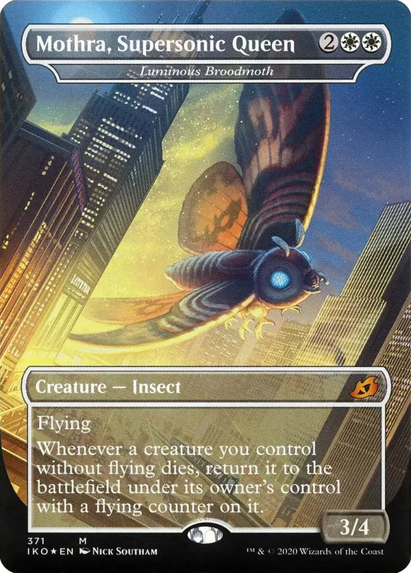 【希少】MTG 超音速女王、モスラ ロシア FOIL Mothra, Supersonic Queen • Ikoria: Lair of Behemoths (IKO) #371