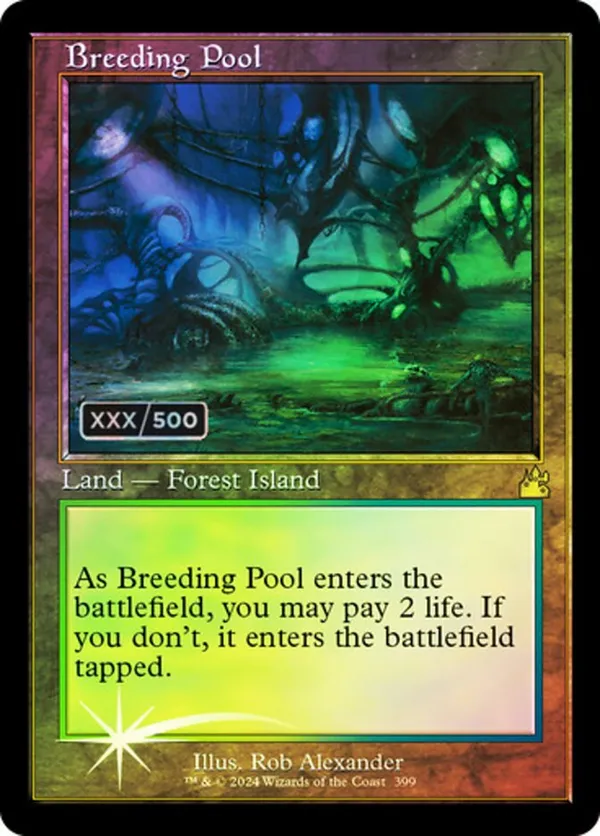 MTG Foil 繁殖池 Breeding Pool ギャラクシー 英語 MTG 繁殖池/Breeding Pool ギャラクシーFOIL 英語版 EX+](