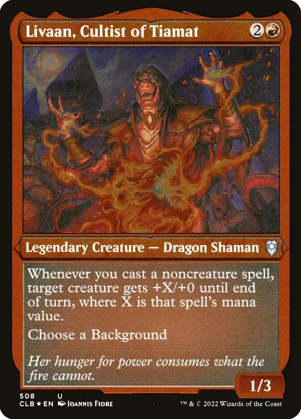 Livaan, Cultist of Tiamat (Etched Foil)