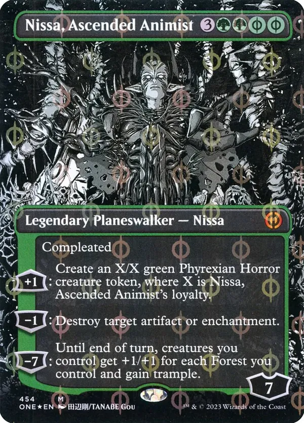 Nissa, Ascended Animist (Borderless) (Step-And-Complete Foil)