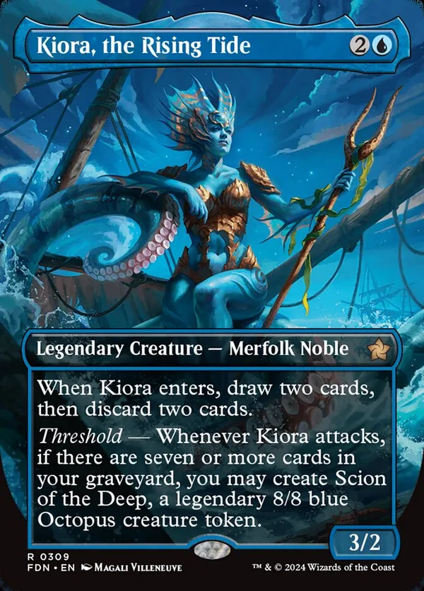 Kiora, the Rising Tide (Borderless)