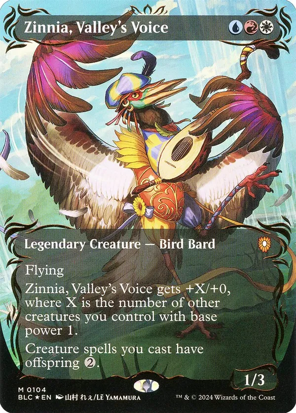 Zinnia, Valley's Voice (Borderless) (Raised Foil) • Commander