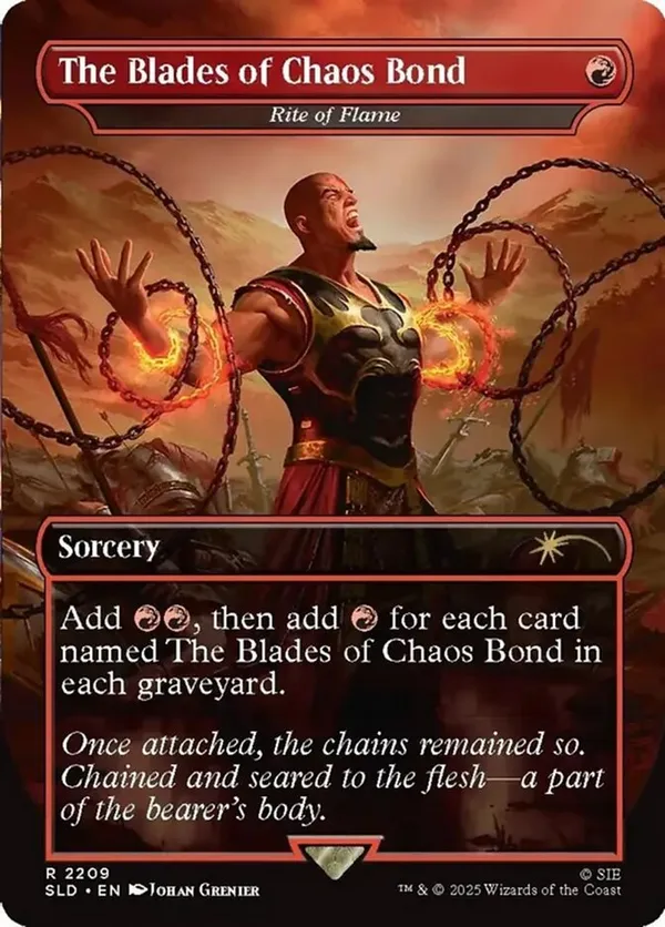 The Blades of Chaos Bond - Rite of Flame (Rainbow Foil)