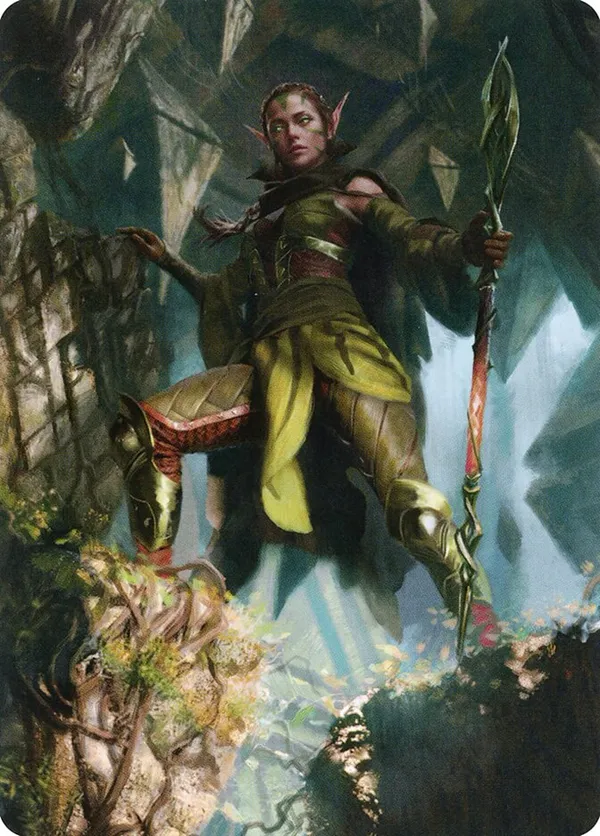 Nissa of Shadowed Boughs 1 Art Card (Gold-Stamped Signature)