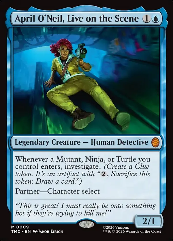 April O'Neil, Live on the Scene (Surge Foil) • Commander: Teenage