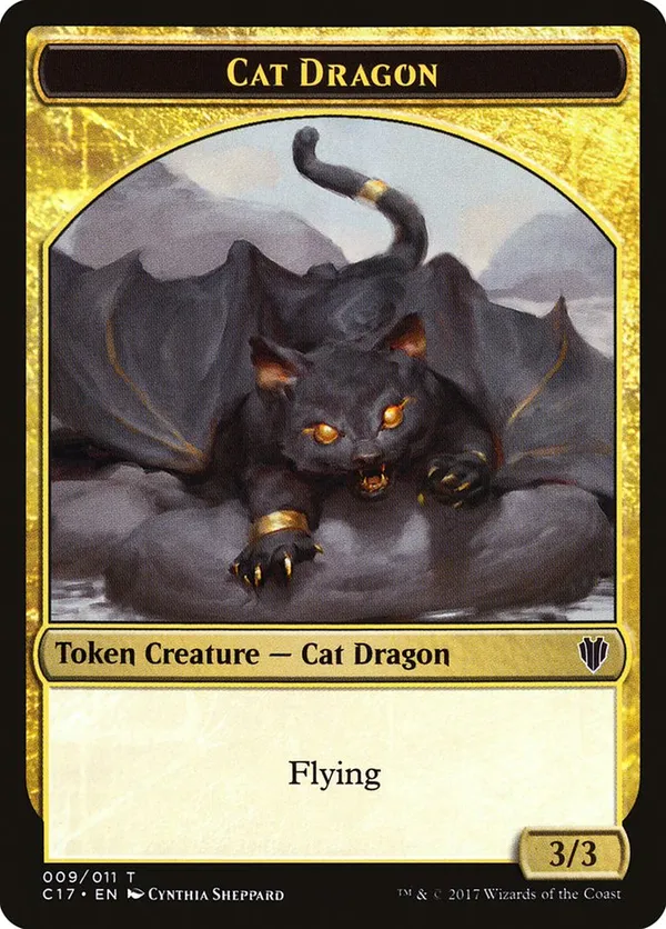 Cat Dragon (009) // Dragon (007) Double-sided Token