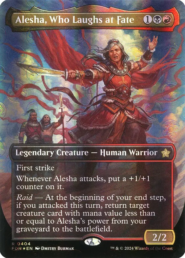 Alesha, Who Laughs at Fate (Borderless) (Mana Foil)