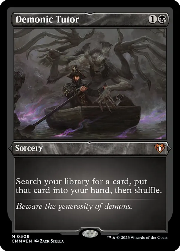 Demonic Tutor (Foil Etched) • Commander Masters (CMM)