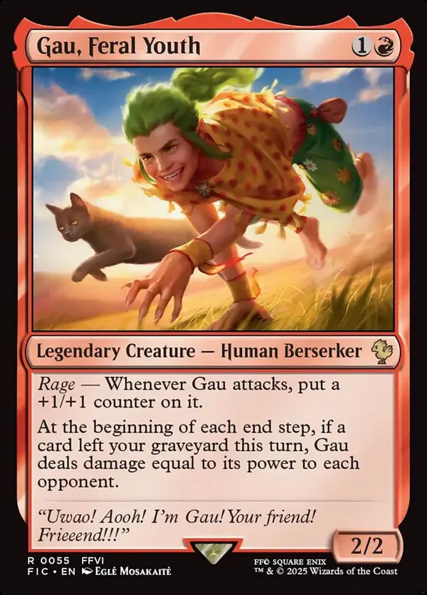 mtg final fantasy elves Chocobo Holiday Bundle Gau, Feral Youth Commander: