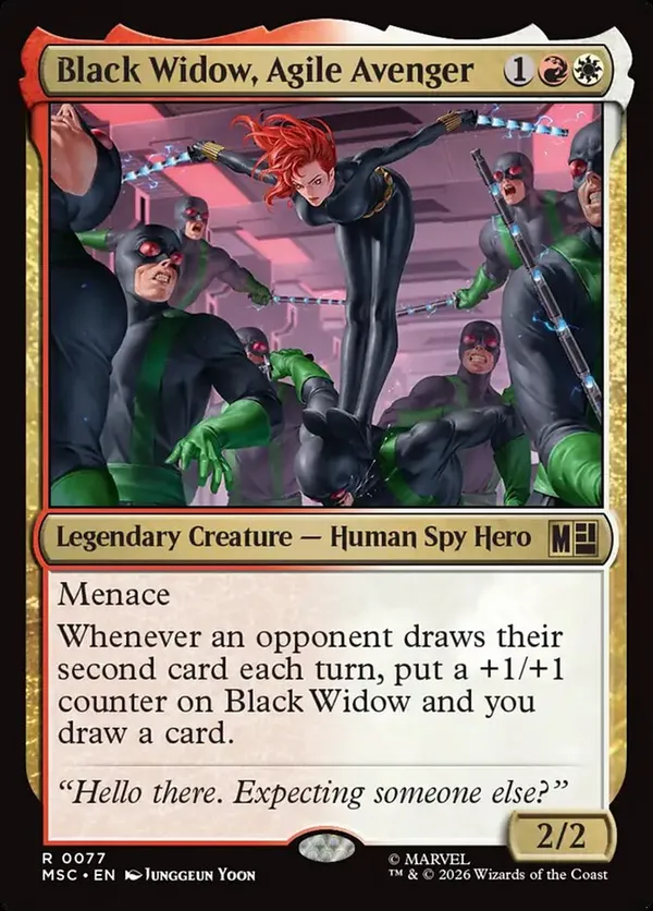 Black Widow, Agile Avenger • Commander: Marvel Super Heroes (MSC) #77