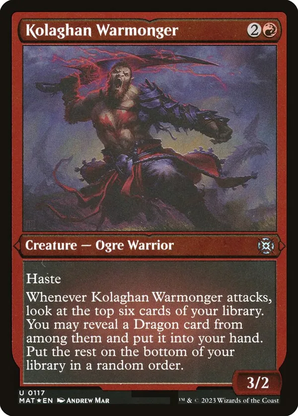 Kolaghan Warmonger (Foil Etched)