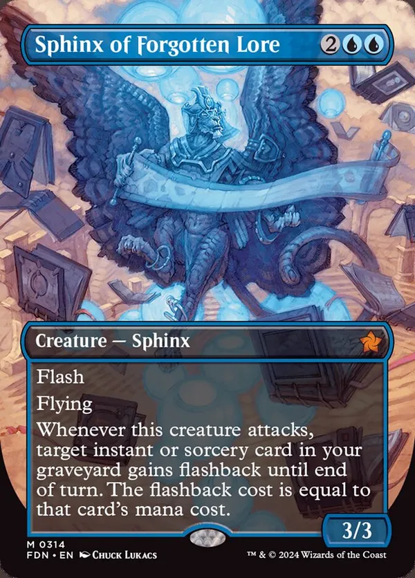 Sphinx of Forgotten Lore (Borderless)