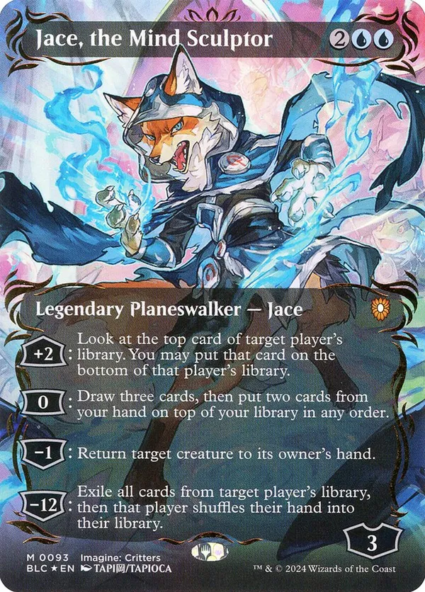Jace, the Mind Sculptor (Borderless) (Raised Foil) • Commander