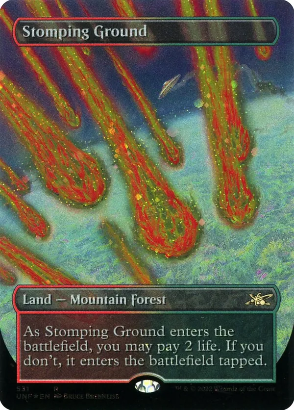 Stomping Ground (Borderless) (Galaxy Foil) • Unfinity (UNF) #531
