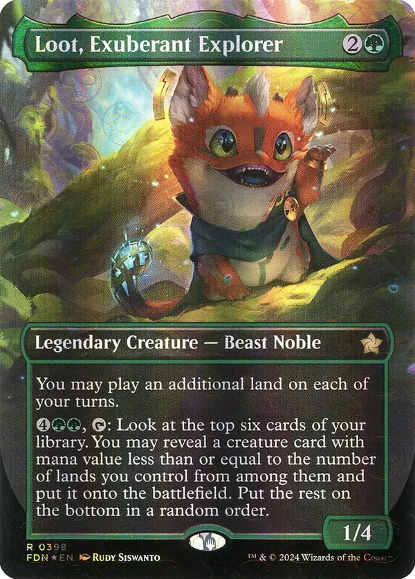 Loot, Exuberant Explorer (Borderless) (Mana Foil)