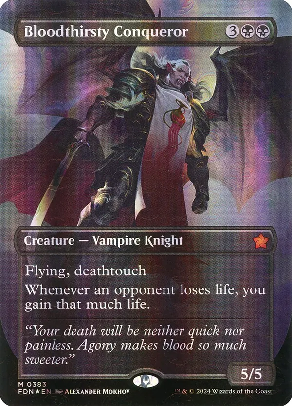 Bloodthirsty Conqueror (Borderless) (Mana Foil)