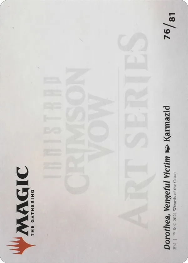 Dorothea, Vengeful Victim (76/81) Art Card