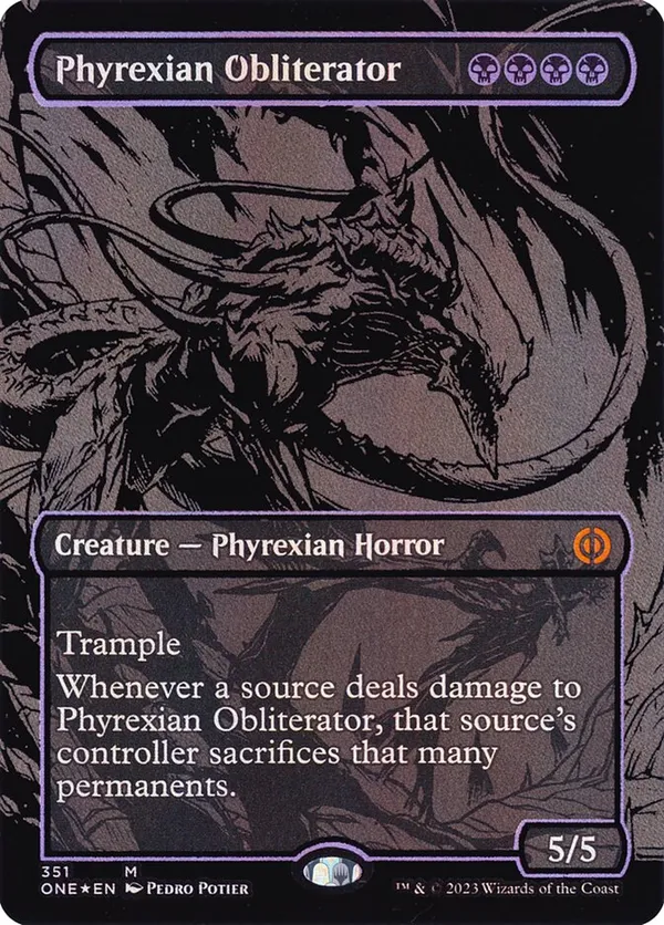 Phyrexian Obliterator (Oil Slick Raised Card)