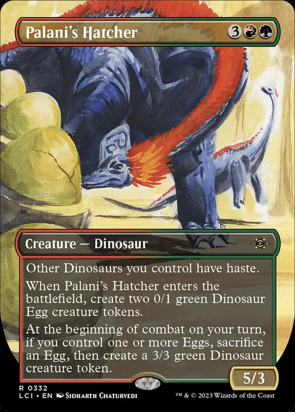 Palani's Hatcher (Borderless) The Lost Caverns of Ixalan (LCI) #332 Palani's Hatcher (Borderless) The Lost Caverns of Ixalan (LCI) #332
