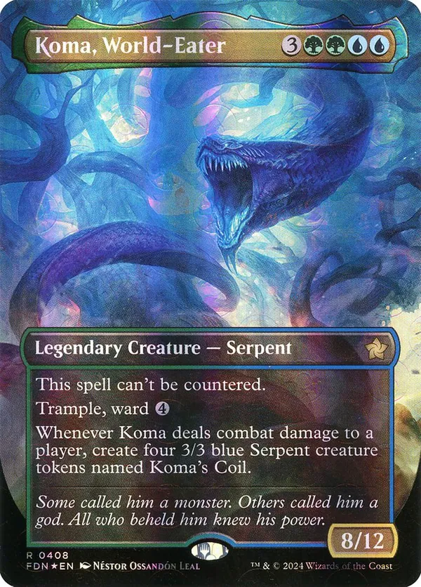 Koma, World-Eater (Borderless) (Mana Foil)