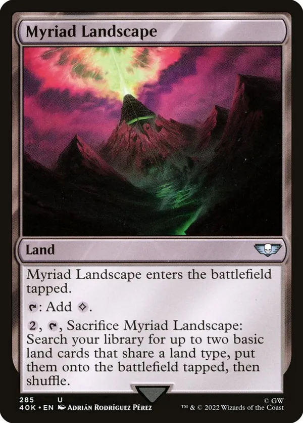 thumbnail image 2 of Myriad Landscape [March Of The Machine Commander] Magic: The Gathering MTG Card (Near Mint) 2 of 4