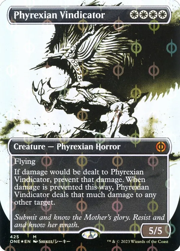 Phyrexian Vindicator (Borderless) (Step-and-Compleat Foil)