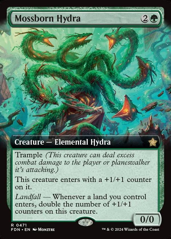 Mossborn Hydra (Extended Art)