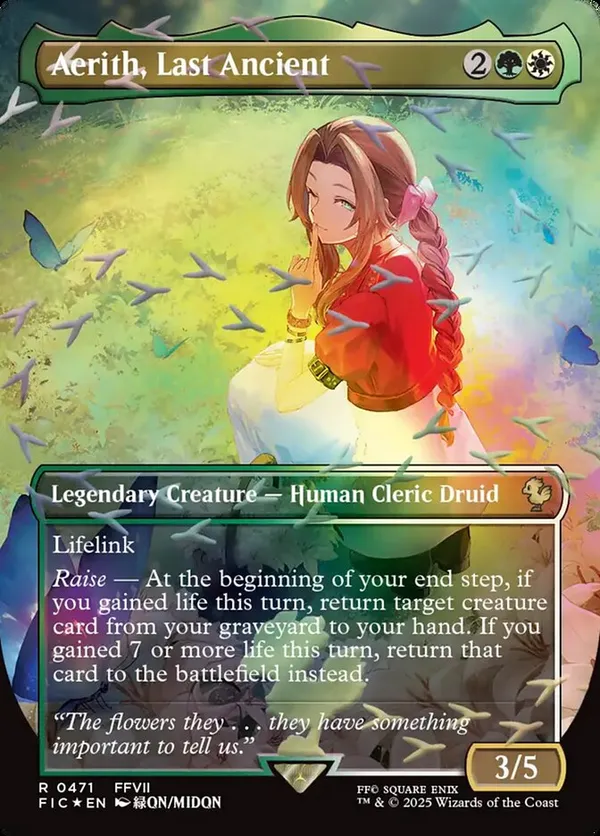 MTG 英語 Aerith, Last Ancient チョコボバンドル Aerith, Last Ancient (Borderless) (Chocobo Track Foil) • Commander