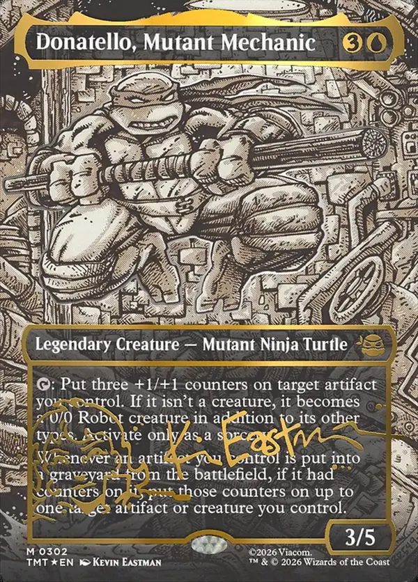 Donatello, Mutant Mechanic (Borderless) (Gold-Stamped Signature)